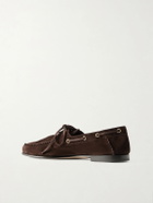 TOM FORD - Theo Suede Boat Shoes - Brown