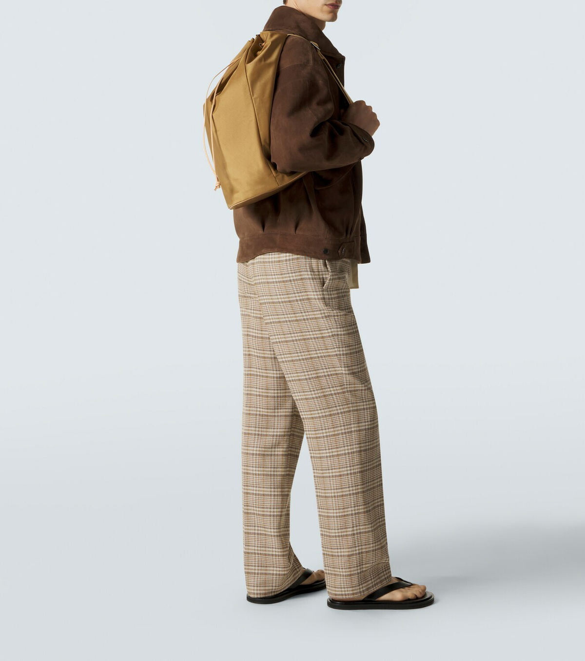 Auralee x Aeta leather-trimmed shoulder bag Auralee