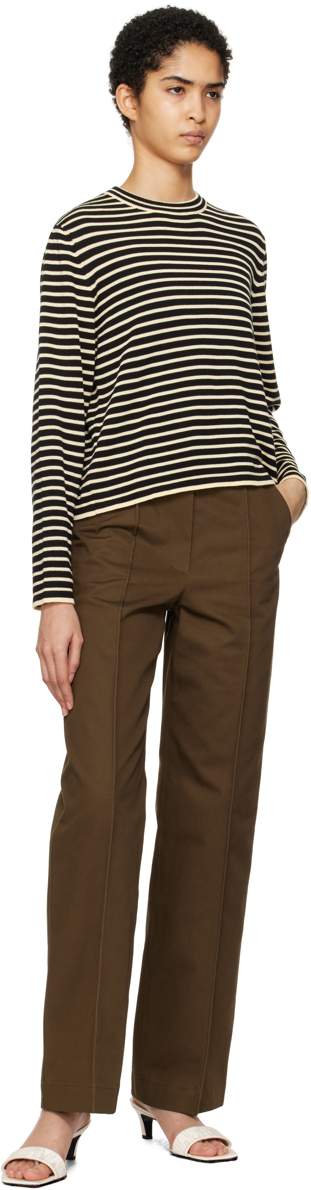 Cordera Black & White Organic Cotton Striped T-shirt