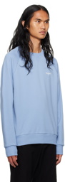 Balmain Blue Flocked Sweatshirt