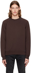 TOM FORD Brown Garment Dyed Sweatshirt