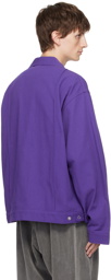 Acne Studios Purple Spread Collar Jacket