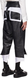 Sulvam Black Glitter Trousers