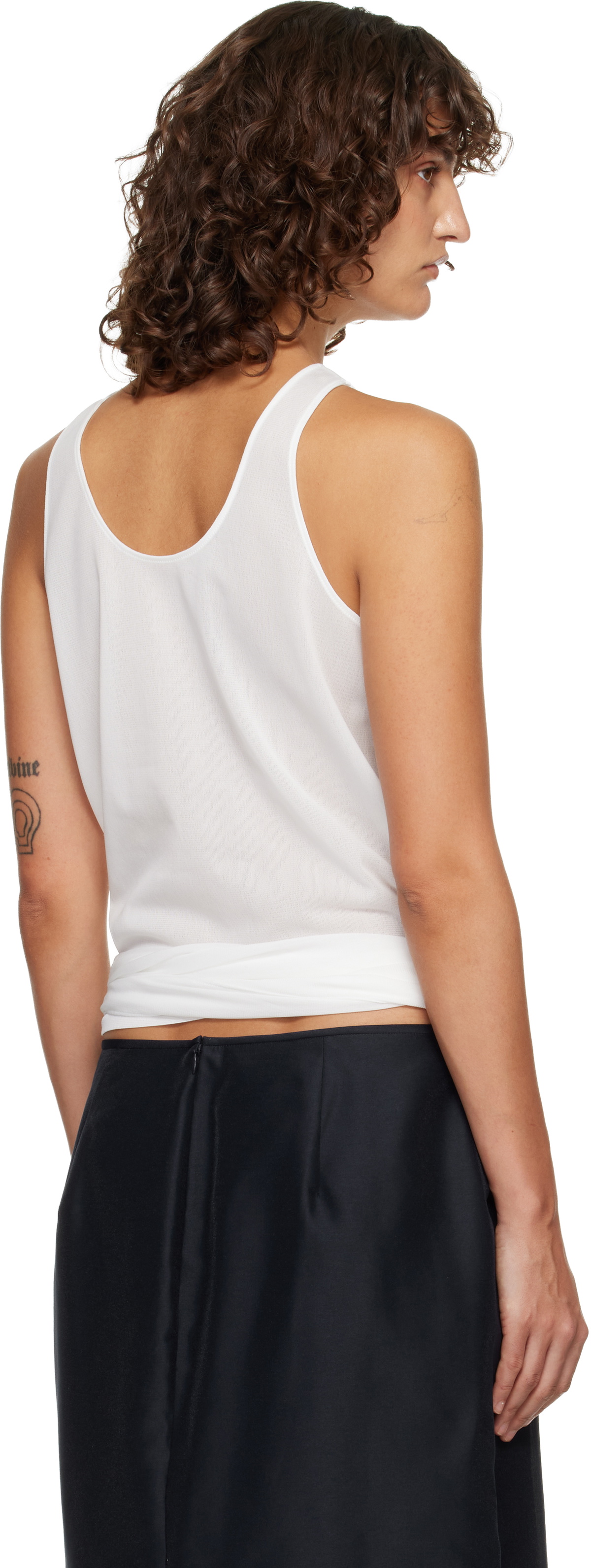 LE17SEPTEMBRE White Self-Tie Sleeveless Tank Top