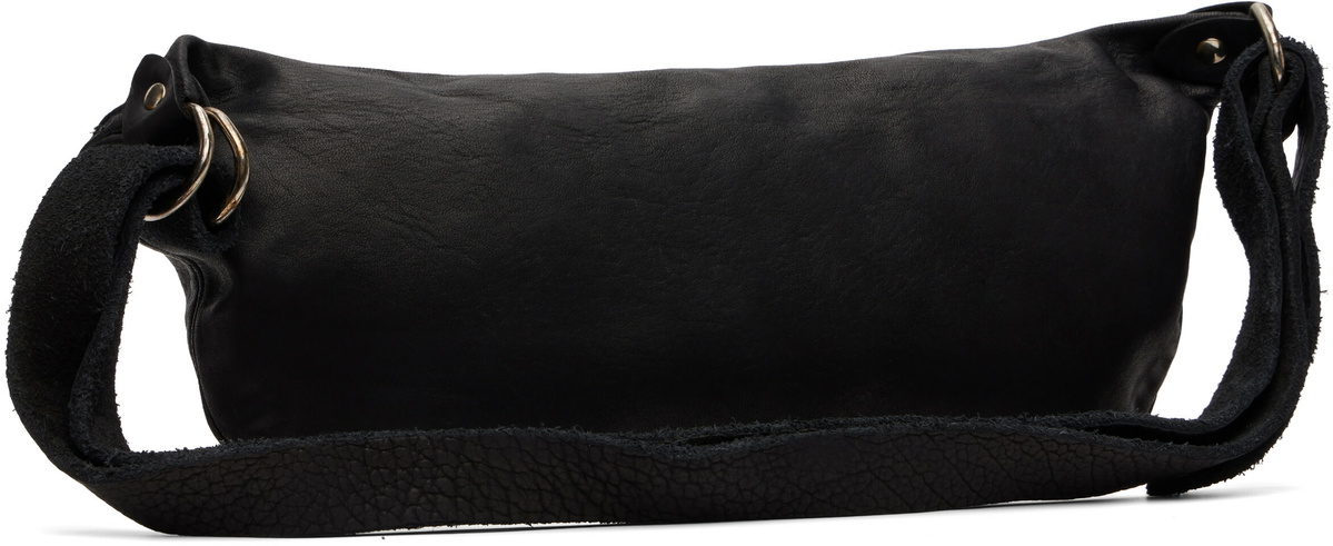Guidi Black Leather Belt Bag