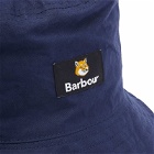 Barbour Men's x Maison Kitsuné Reversible Bucket Hat in Dark Navy