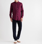 Massimo Alba - Slim-Fit Cotton-Twill Shirt - Burgundy