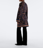 Etro Jacquard wool-blend wrap cardigan
