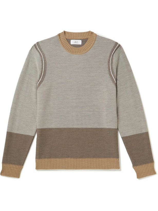 Photo: Mr P. - Colour-Block Merino Wool Sweater - Neutrals