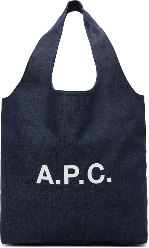 Photo: A.P.C. Navy Ninon Denim Tote