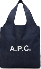 A.P.C. Navy Ninon Denim Tote