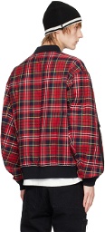 Undercover Red Check Bomber Jacket
