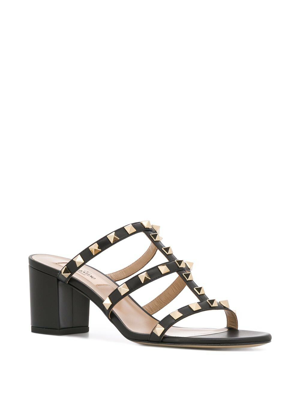 Valentino Garavani Multicolor Calf Leather Bos Taurus Flat Sandals
