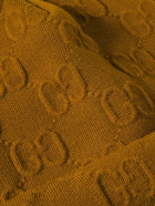Gucci - Logo-Embossed Wool-Blend Beanie - Brown