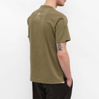 MASTERMIND WORLD Men's Shoulder Patch T-Shirt in Olive