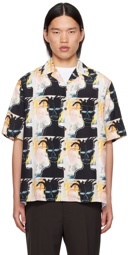 WACKO MARIA Black & Off-White Printed Shirt