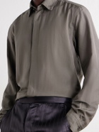 TOM FORD - Cotton and Silk-Blend Twill Shirt - Green