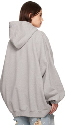 VETEMENTS Gray 'I'm Retired' Oversized Hoodie