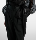 Rebecca Vallance Anjou sheer silk organza blouse