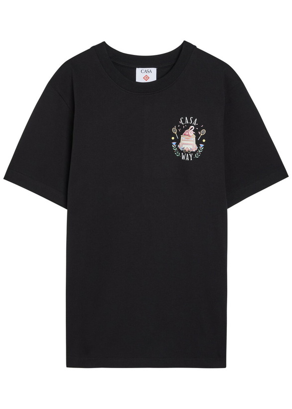Photo: Casablanca Casaway Printed Cotton T-shirt Black