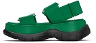 SUNNEI SSENSE Exclusive Green Platform Sandals