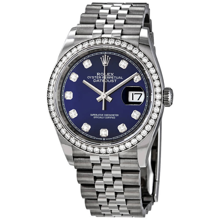 Photo: Rolex Datejust 36 Blue Diamond Dial Automatic Unisex Jubilee Watch 126284BLDJ