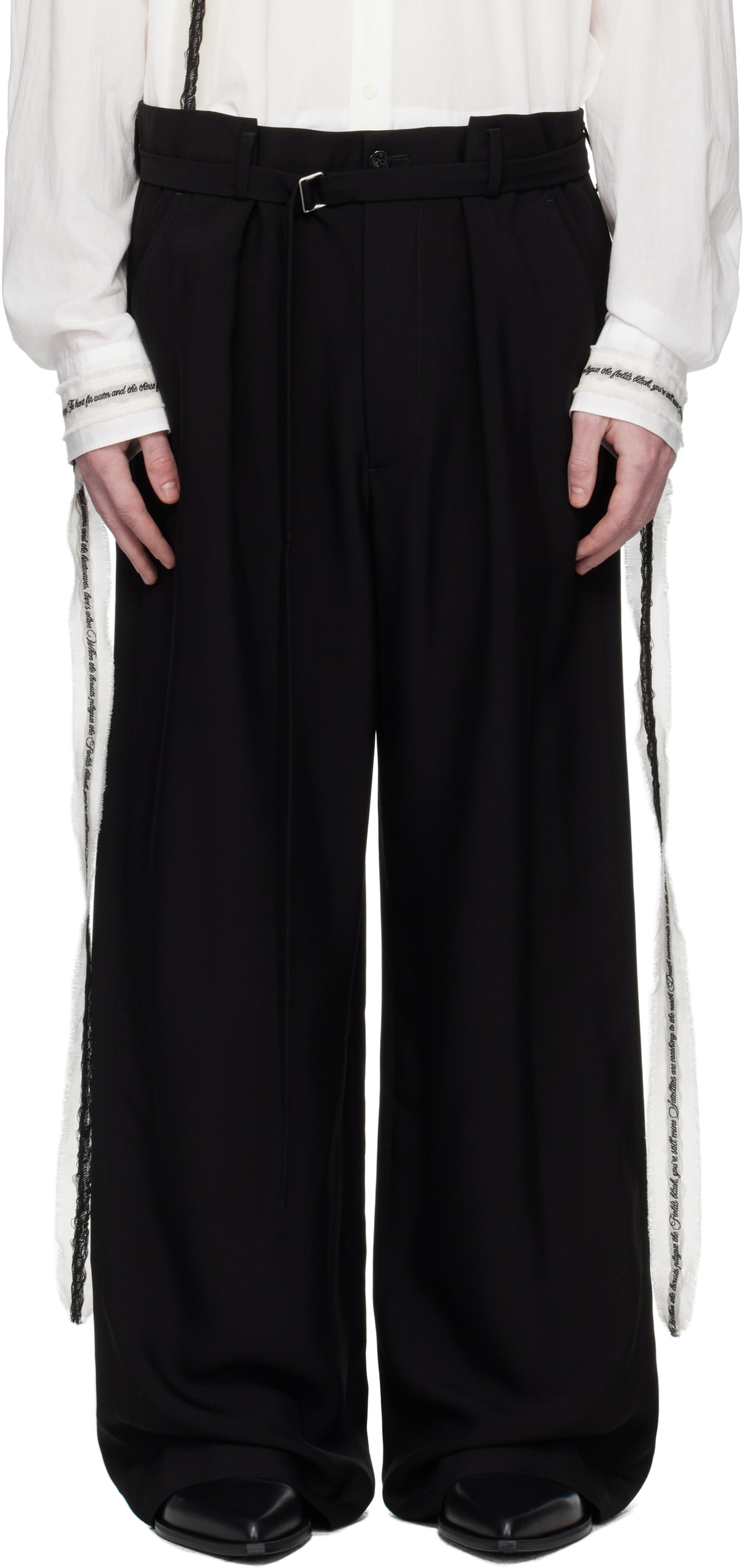 Ann Demeulemeester Black Finn High-Comfort Trousers