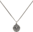 Emanuele Bicocchi Silver Lily Coin Necklace