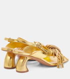 Dries Van Noten Metallic leather sandals