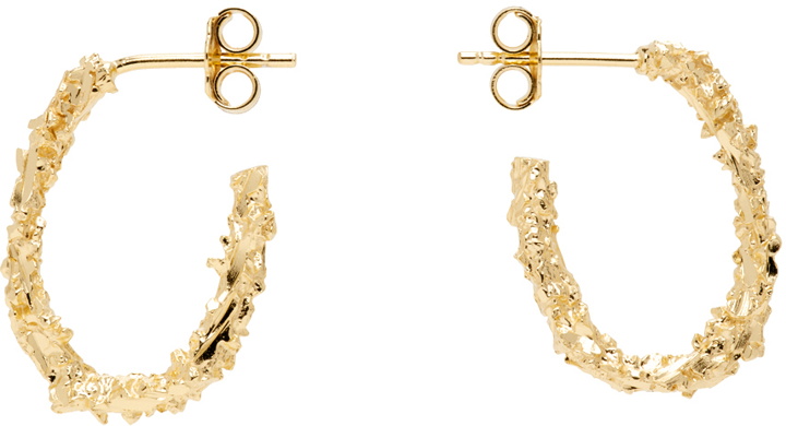 Photo: Veneda Carter SSENSE Exclusive Gold VC003 Small Open Hoop Earrings