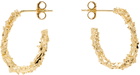 Veneda Carter SSENSE Exclusive Gold VC003 Small Open Hoop Earrings