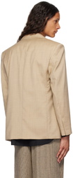 Peter Do Tan Padded Shoulder Blazer