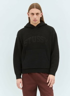 Stüssy Felt Patch Knit Hooded Sweater