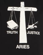 Aries Mens T-shirt in Black