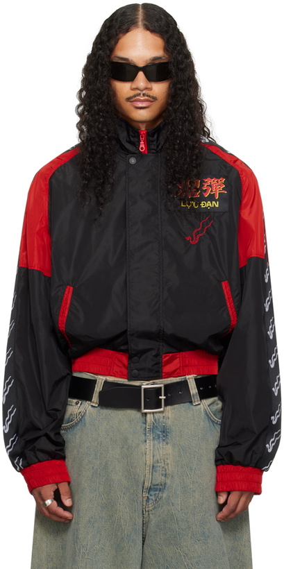 Photo: LU'U DAN Black New-Wave Shell Track Jacket