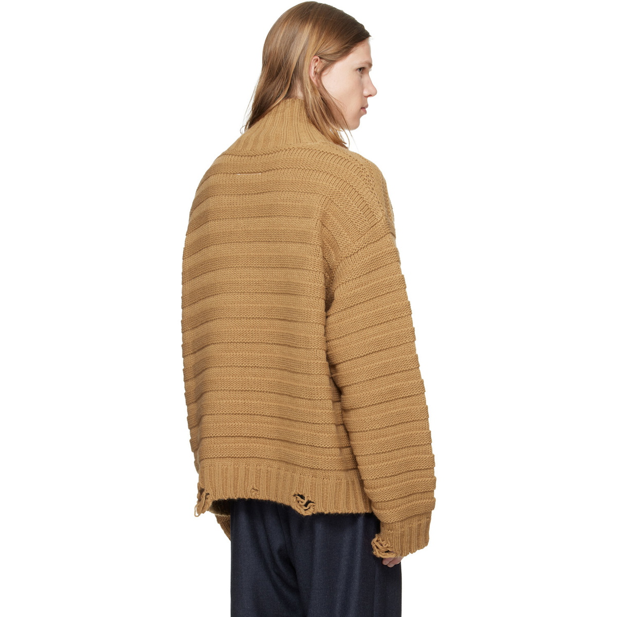 MM6 Maison Margiela Beige Wool Turtleneck