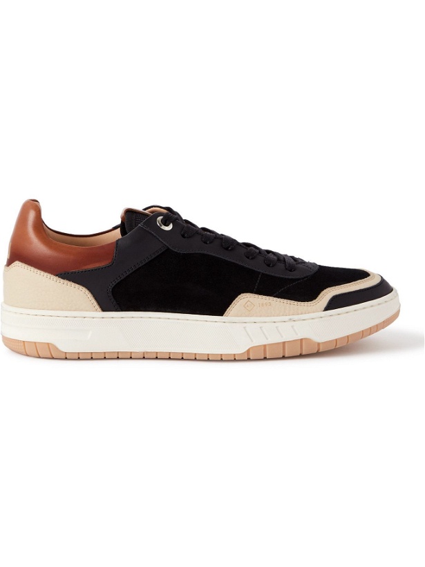 Photo: DUNHILL - Court Elite Lux Suede and Leather Sneakers - Black