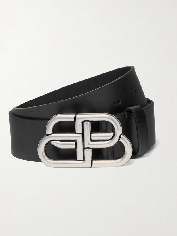 Photo: BALENCIAGA - 3.5cm Leather Belt - Black