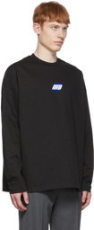 We11done Black Cotton Long Sleeve T-Shirt