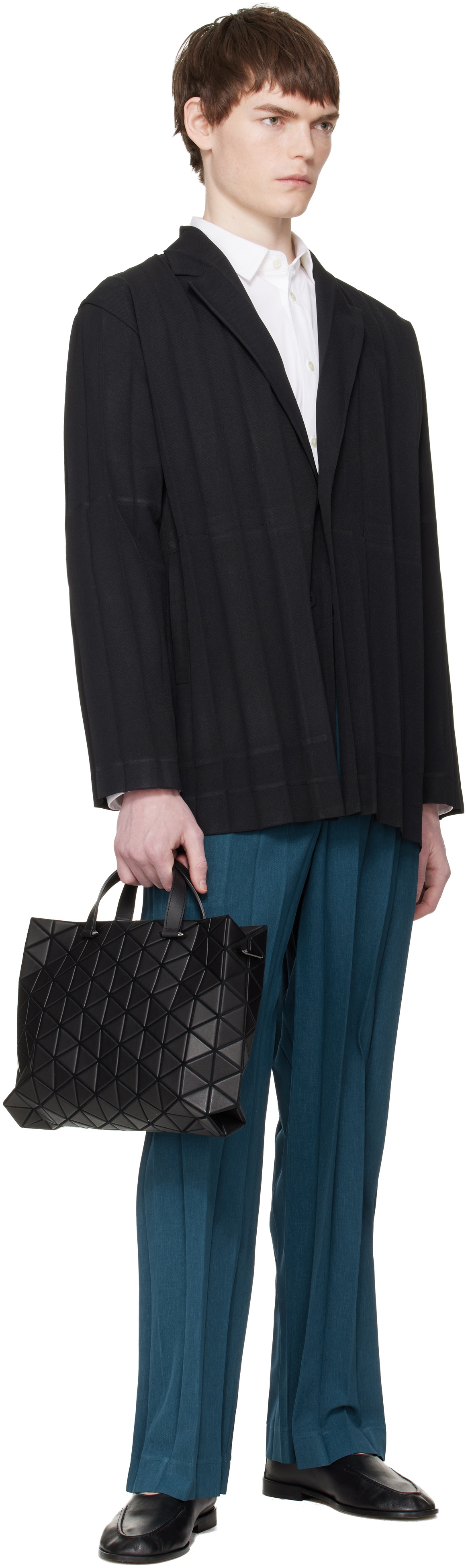 BAO BAO ISSEY MIYAKE Black Matte Tonneau Bag Bao Bao Issey Miyake