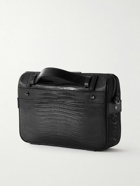 Christian Louboutin - Ruisbuddy Studded Rubber-Trimmed Full-Grain Leather Messenger Bag