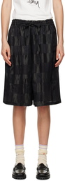 NEEDLES Black Check Shorts