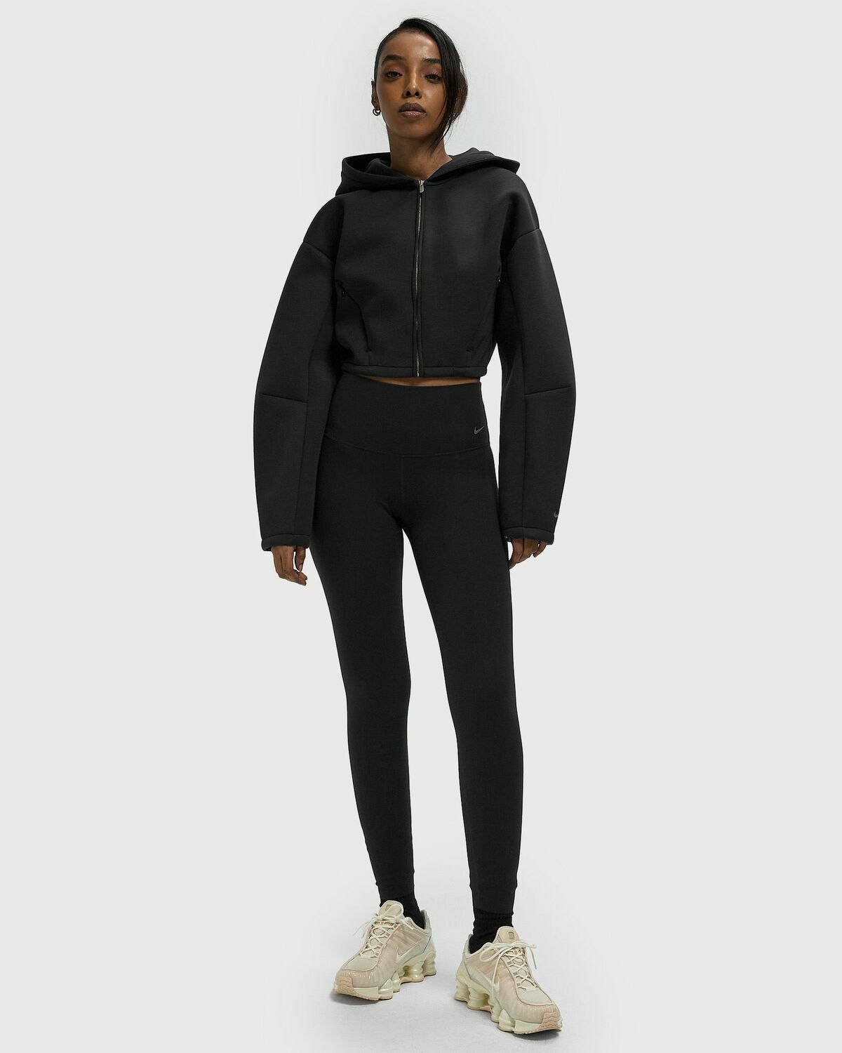 Nike PREGAME FLC FZ Black Womens Hoody
