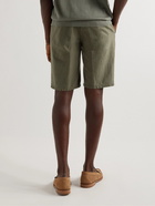 Altea - Straight-Leg Cotton, Linen and Lyocell-Blend Bermuda Shorts - Green