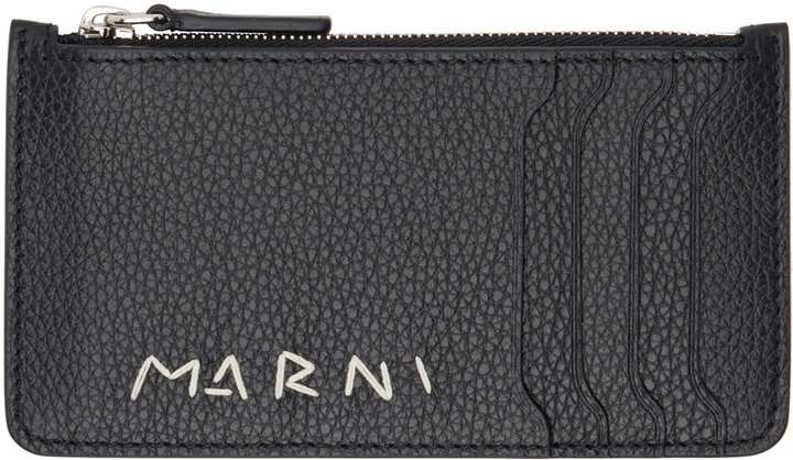 Photo: Marni Black Leather 'Marni' Mending Card Holder