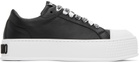 Moschino Black Faux-Leather Sneakers