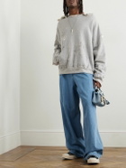 READYMADE - Distressed Cotton-Jersey Hoodie - Gray