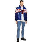 GCDS Blue Mix Logo Puffer Jacket