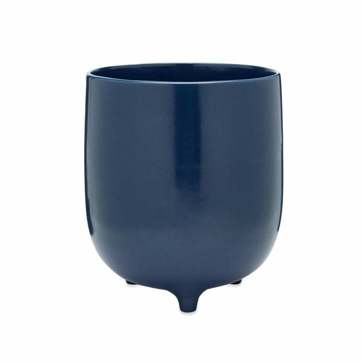 Photo: The Conran Shop Piede Footed Speckle Plant Pot in Blue