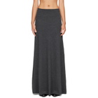 Balenciaga Gray Wool Maxi Skirt